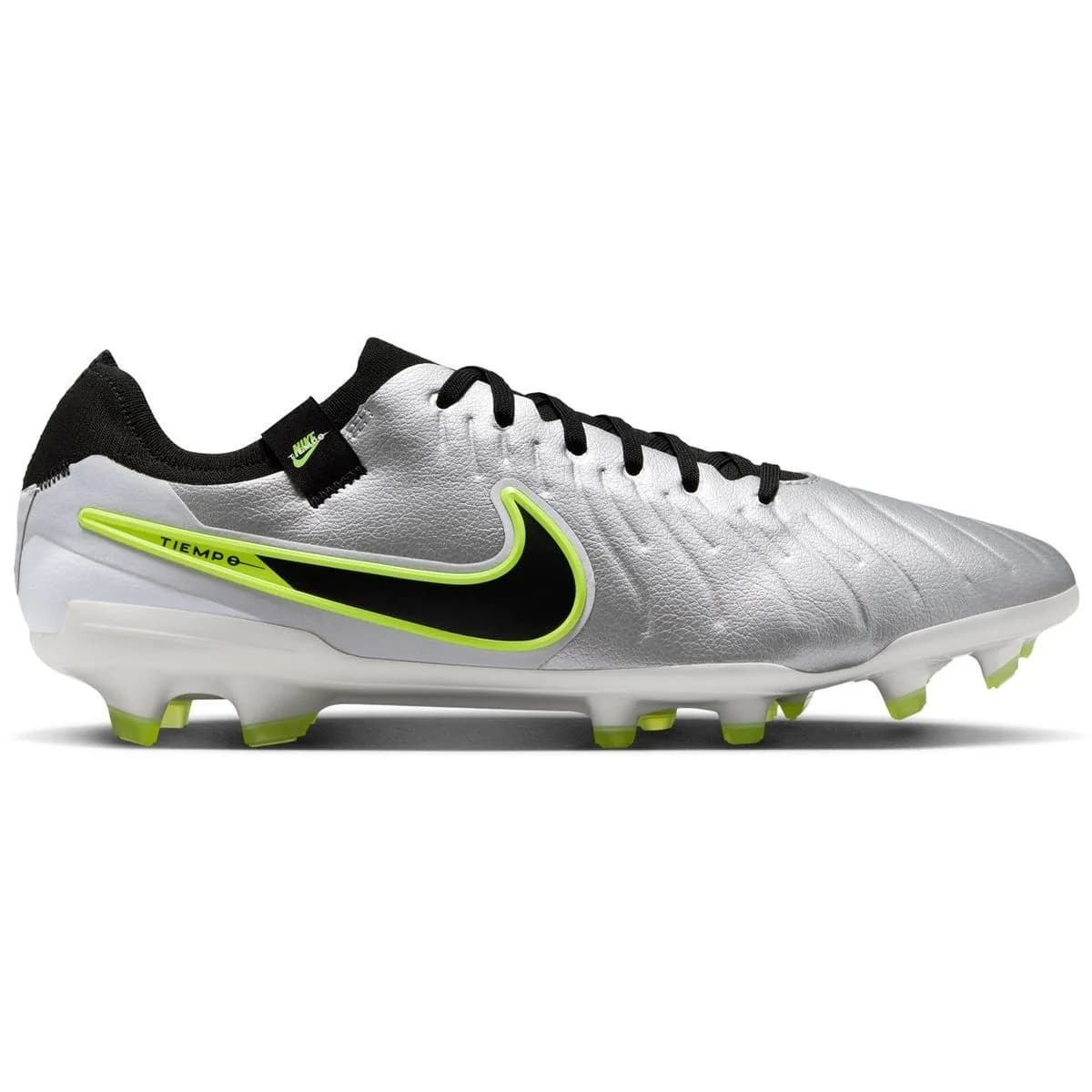 nike tiempo legend 10 low- herren nockenschuhe silber