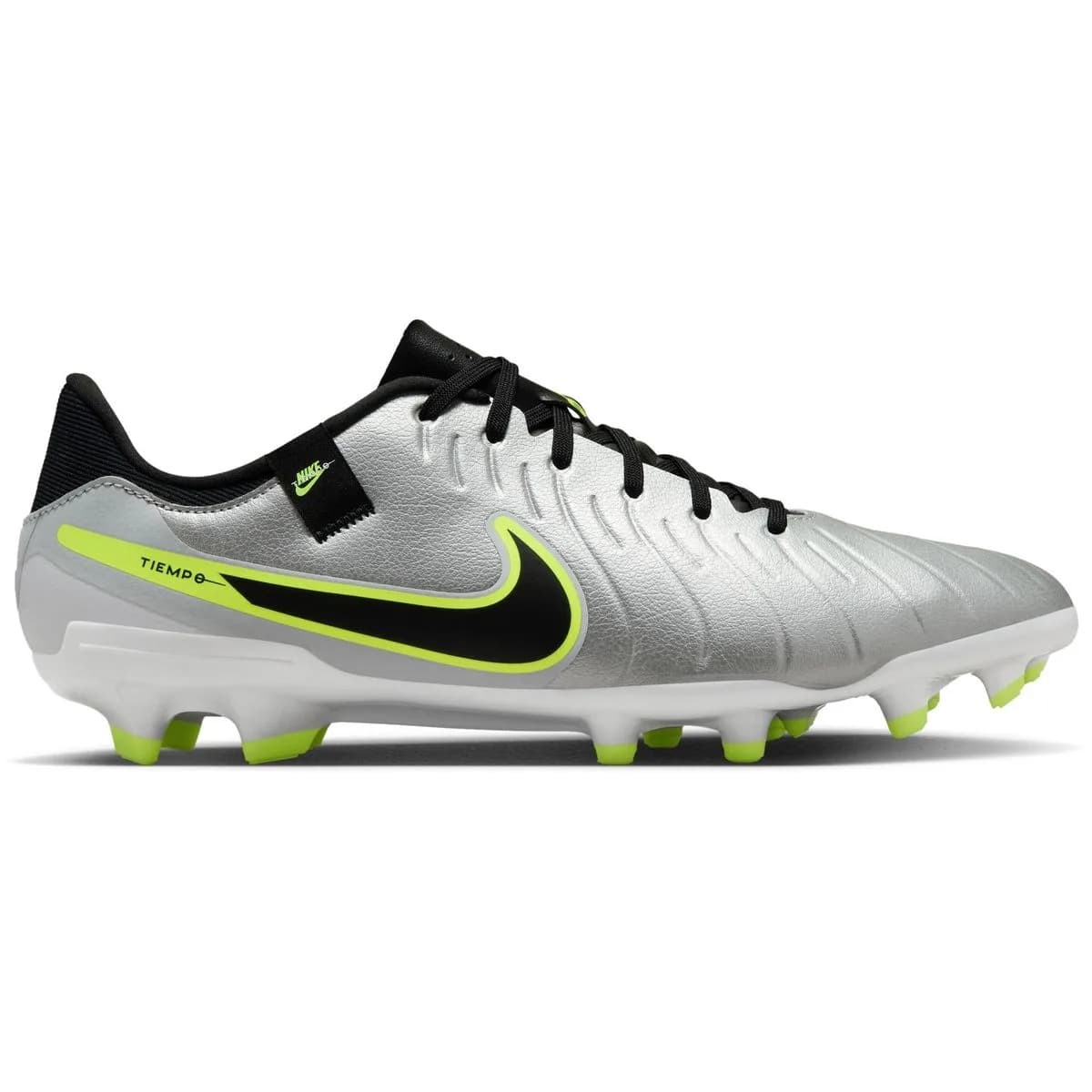 nike tiempo legend 10 mg low- herren nockenschuhe silber