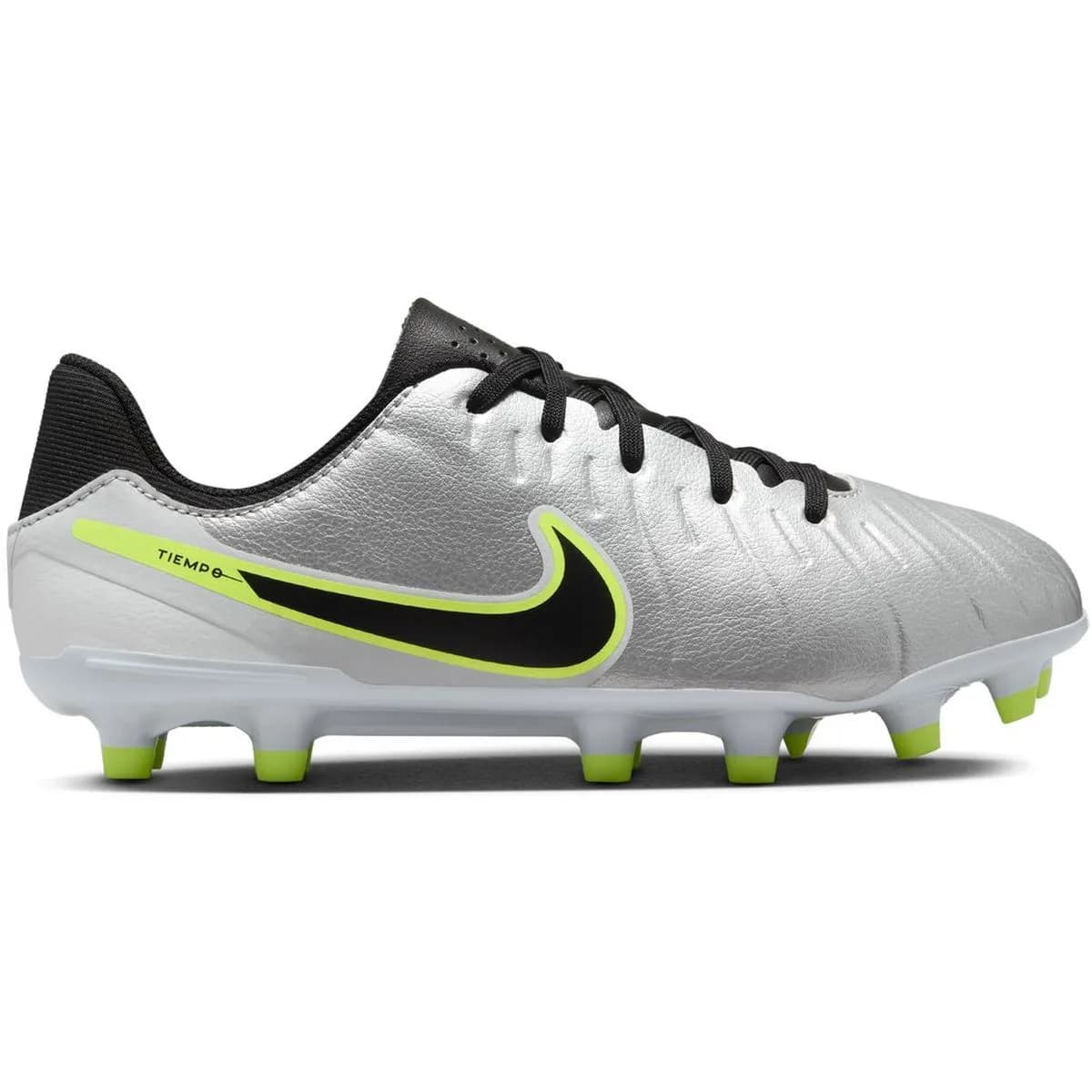 nike tiempo legend 10 mg low- kinder nockenschuhe silber