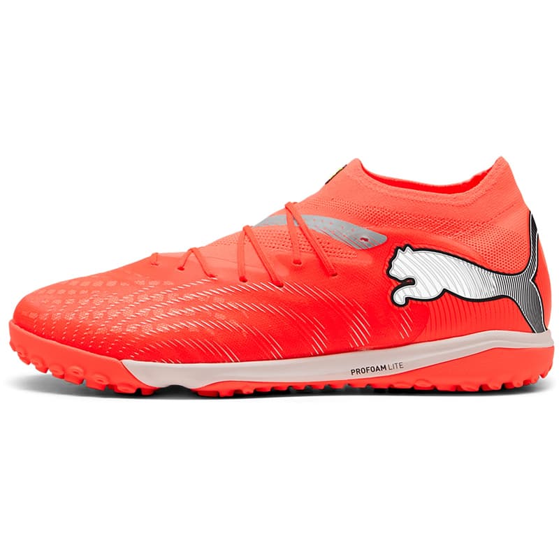 puma future 9 cage multinocken-fussballschuhe 01 - glowing puma puma puma silver 46
